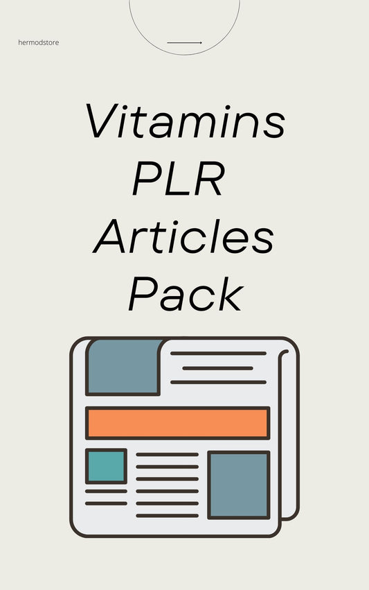 Vitamins Articles PLR Pack